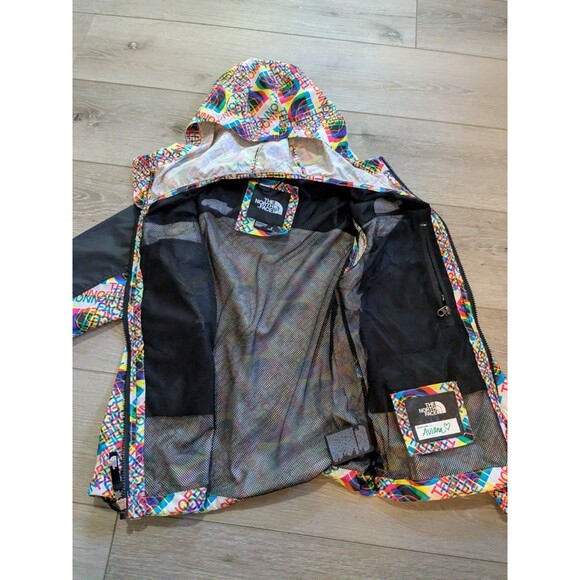 The North Face Hydrenaline Graphic Print Wind Rain Jacket Hooded Youth M 10-12 - Picture 10 of 10